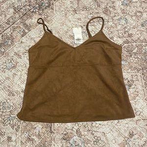 A&F Brown Suede Tank Top